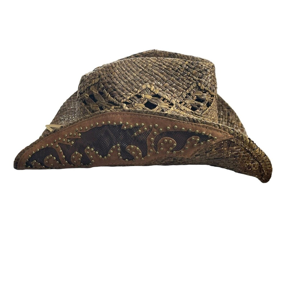 Peter Grimm Women's Brown Summer Festival Drifter Cowboy Hat JARALES One Size